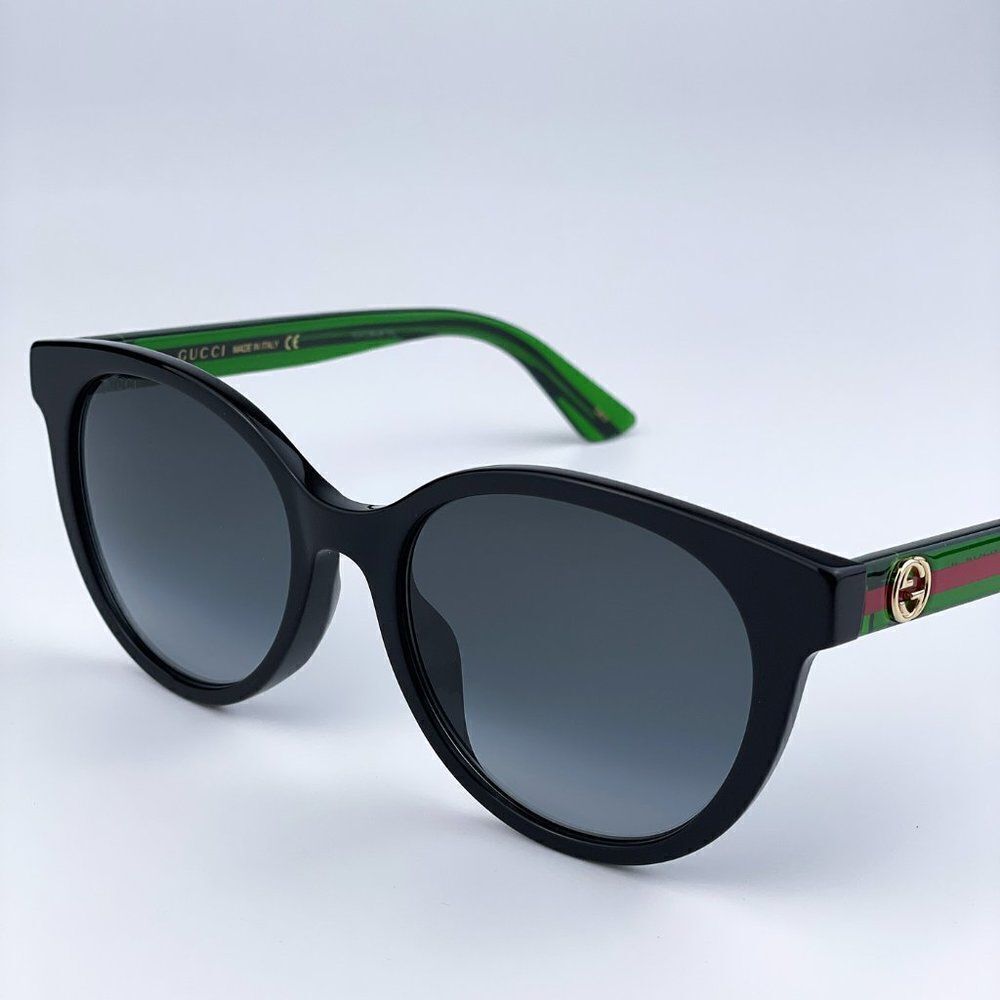 NEW GUCCI GG0702SKN 004 Black/Colorful Gray Gradient Round Women Sunglasses - Picture 6 of 13